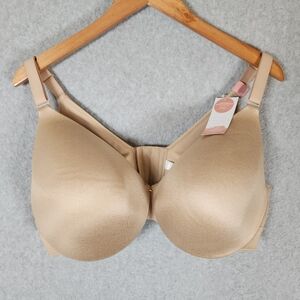 CACIQUE 40 DDD Full Coverage Underwire Bra Lightly Lined Smoother Beige Nude